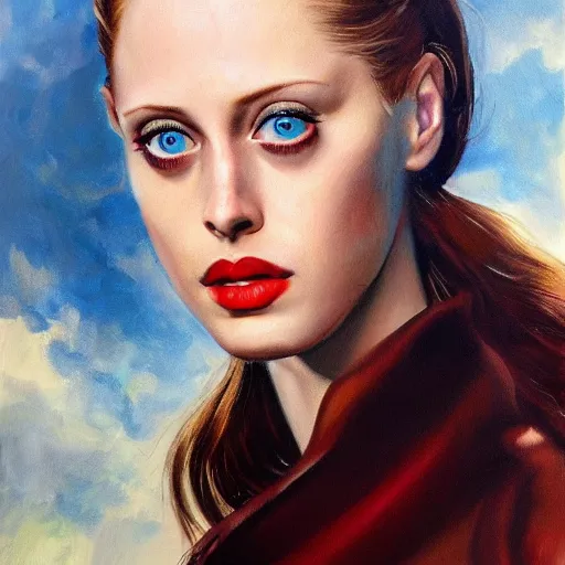 Prompt: ultra realistic portrait painting of deborah ann woll, art by frank frazetta, 4 k, ultra realistic, highly detailed, epic lighting