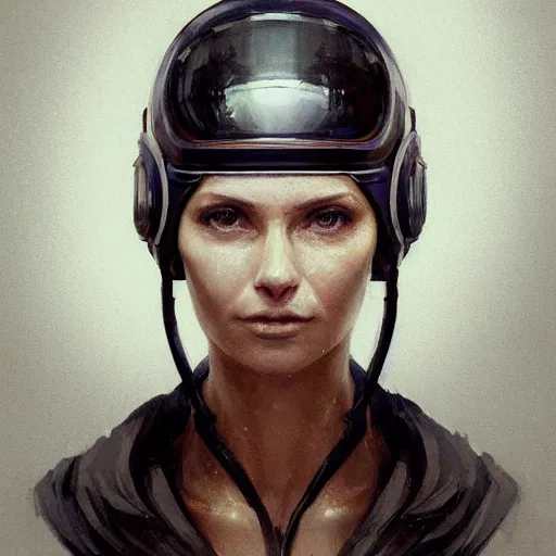 Image similar to portrait of a woman by greg rutkowski, she is about 3 0 years old, slavic, pretty, blond hair with two strans around her face, crying, helplessness and denial, she is wearing a futuristic space gear, highly detailed portrait, digital painting, artstation, concept art, smooth, sharp foccus ilustration, artstation hq.