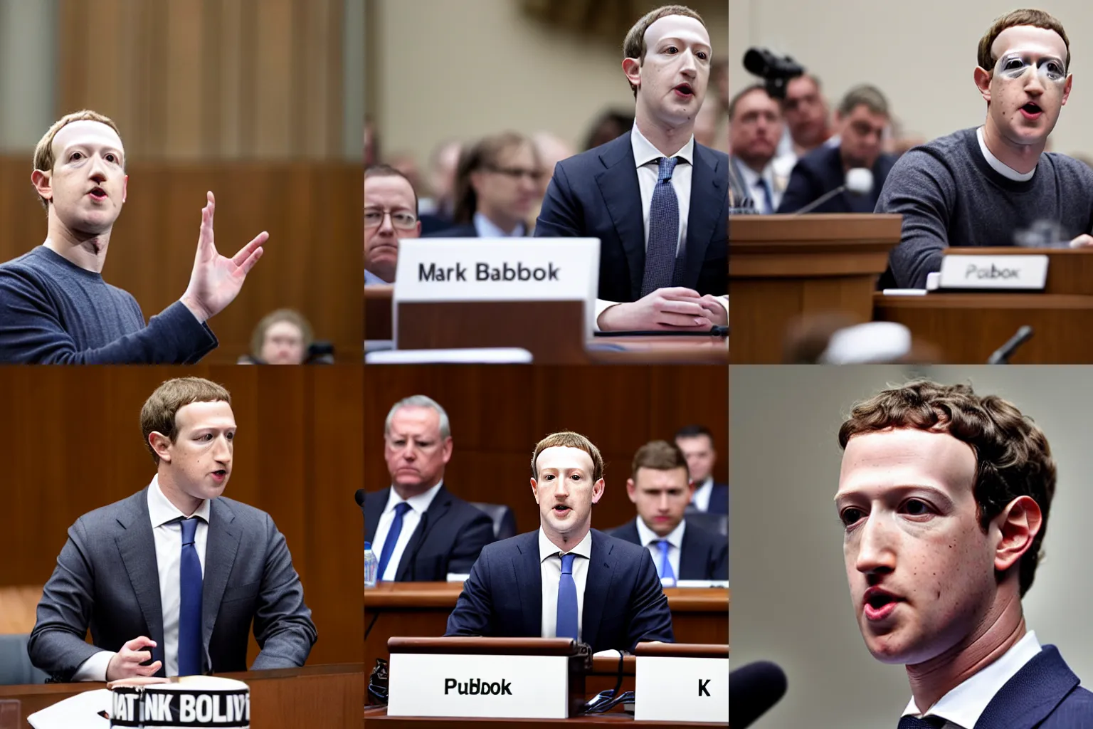 Prompt: Mark Zuckerberg testifying