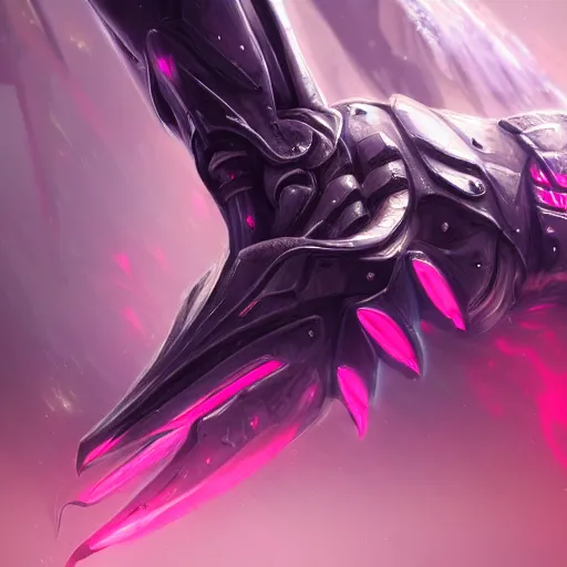 Image similar to very close up foot shot, detailed foot shot, hyperdetailed elegant beautiful stunning anthropomorphic hot mecha female dragon showing detailed sharp dragon claws close to camera, laying on beach, soft pads, sharp silver armor, fuchsia skin, feet art, warframe destiny fanart, giantess art, dragon paws, furaffinity, deviantart, octane, ekasportal