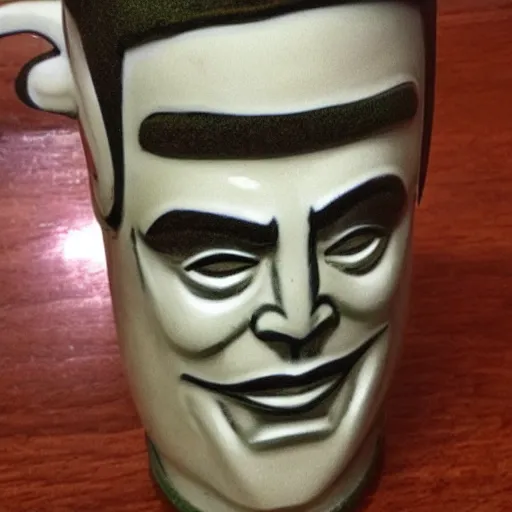 Prompt: Tiki mug with Elon Musk\'s face