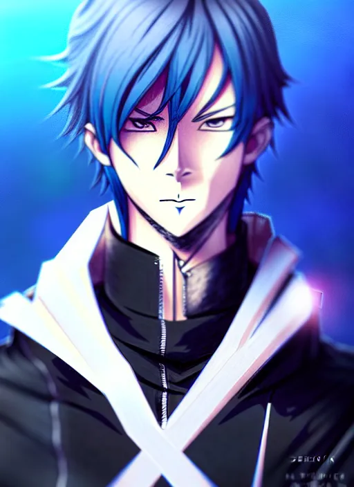 Image similar to anime portrait of jace beleren from magic the gathering as handsome man, ilya kuvshinov, anime, pixiv top monthly, trending on artstation, cinematic, danbooru, zerochan art, kyoto animation