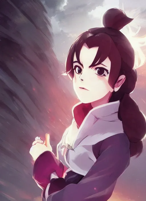 Image similar to emma watson as nezuko Kamado from demon slayer anime ねずこちゃん screenshot from demon slayer nezuko from demon slayer animeby artgem by greg rutkowski trending on artstation