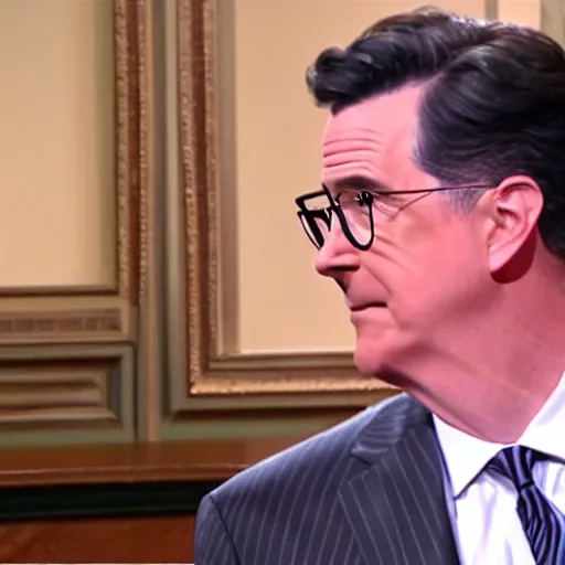 Prompt: stephen colbert chefs kiss