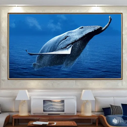 Image similar to a blue whale high quality high definition eye - catching