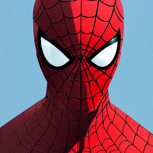Image similar to face icon stylized minimalist spiderman, loftis, cory behance hd by jesper ejsing, by rhads, makoto shinkai and lois van baarle, ilya kuvshinov, rossdraws global illumination