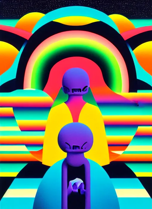 Image similar to night by shusei nagaoka, kaws, david rudnick, airbrush on canvas, pastell colours, cell shaded, 8 k