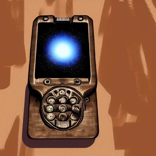 Image similar to phone that is a portal to another dimension, high detail, concept art, computer art