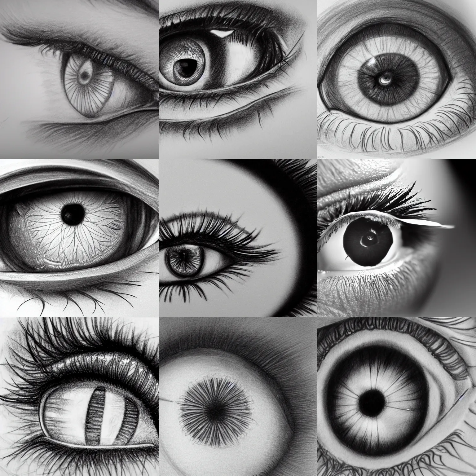 Pencil Portrait Of Beautiful Eyes - Desi Painters