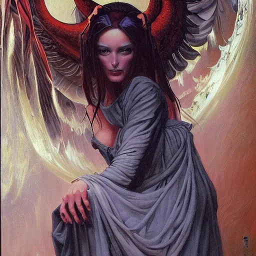 Image similar to an amazing masterpiece of art by gerald brom 🐐 🔥 mercy