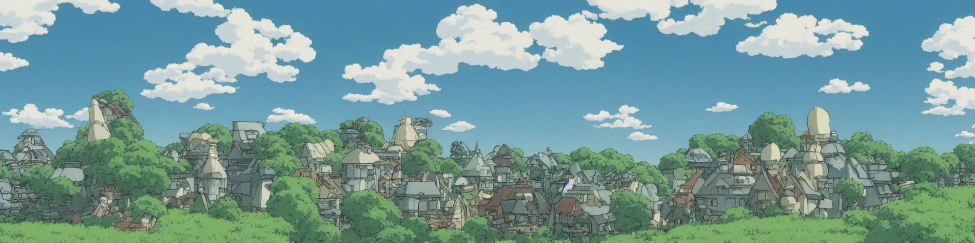 Image similar to A cloudy sky, by Studio Ghibli