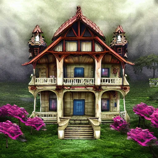 Image similar to a fantasy house, digital art