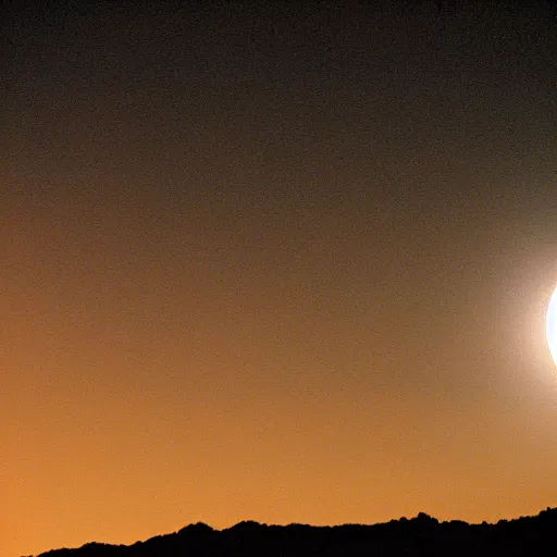 Prompt: full Moon in the Sky at night Fuji film