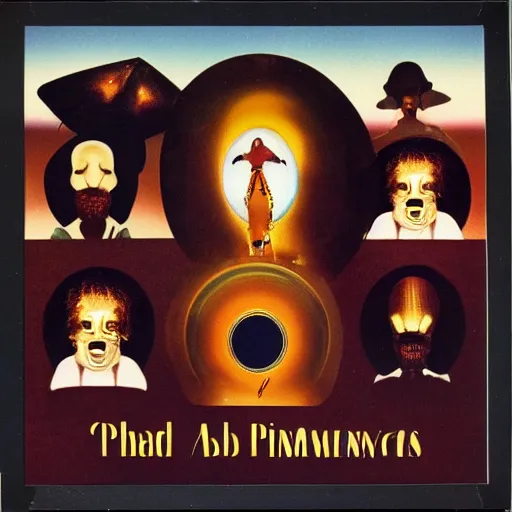 Image similar to a Grammy-Nominated Surrealist album cover, 1980