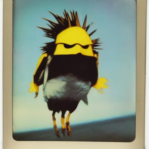 Prompt: 1 9 5 0 s polaroid picture of zapdos