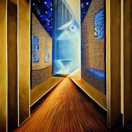 Image similar to the infinite hotel, Mind-Blowing Illusion Painting by Tomek Sętowski