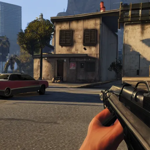 Image similar to GTA 9 gameplay 16K resolution, super futuristic graphics