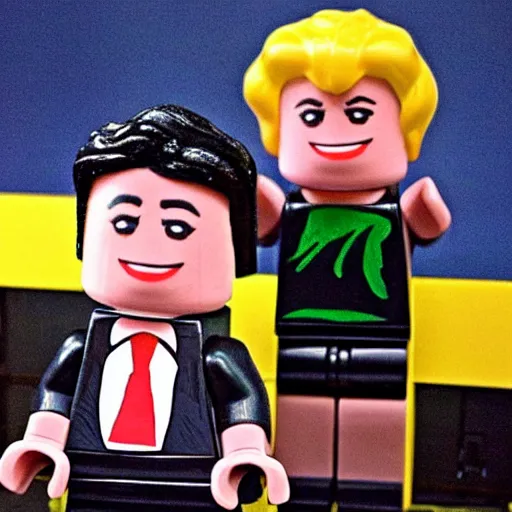 Prompt: Michael mcintyre as a black lego