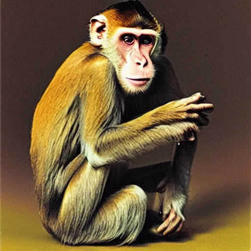 Image similar to a monkey ,polygon-W 768