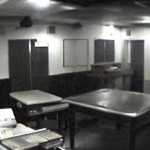 Image similar to Surveillance video of The Backrooms