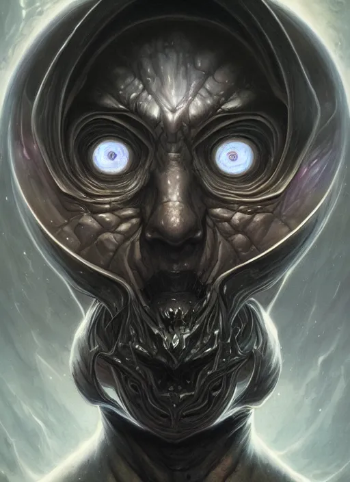 Image similar to dark horror black crystal nebula mf doom planet eyes, white scary skin, centered, digital painting, artstation, concept art, smooth, sharp focus, illustration, artgerm, tomasz alen kopera, peter mohrbacher, donato giancola, joseph christian leyendecker, wlop, frank frazetta