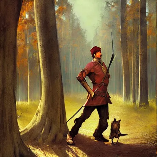 Image similar to Robin Hood, artwork by Esao Andrews,