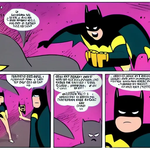 Image similar to batman punches finn from adventure time