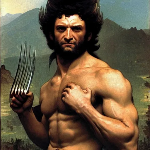 Image similar to Wolverine by William Adolphe Bouguereau