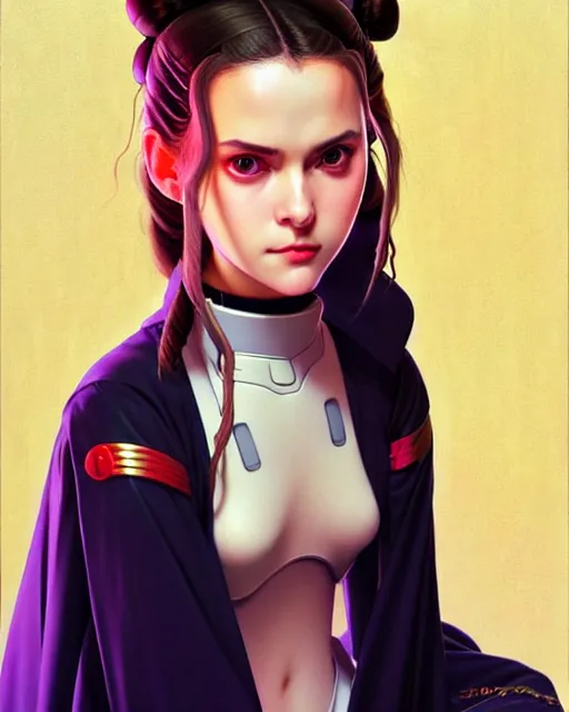 Image similar to padme amidala | | very very anime!!!, fine - face, smiling, realistic shaded perfect face, fine details. anime. realistic shaded lighting poster by ilya kuvshinov katsuhiro otomo ghost - in - the - shell, magali villeneuve, artgerm, jeremy lipkin and michael garmash and rob rey