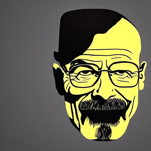 Image similar to logo design, walter white smiling like the joker