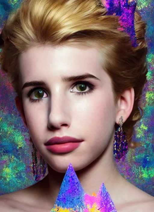 Prompt: elegant teenage Emma Roberts as empress of nails. ultra detailed painting at 16K resolution and amazingly epic visuals. epically beautiful image. amazing effect, image looks gorgeously crisp as far as it's visual fidelity goes, absolutely outstanding. vivid clarity. ultra. iridescent. mind-breaking. mega-beautiful pencil shadowing. beautiful face. Ultra High Definition. godly shading. amazingly crisp sharpness. photorealistic 3D rendering on film cel processed twice..