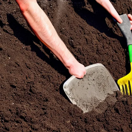 Image similar to platipus digging the ground with a shovel, realistic, professional photo, 4k, super detailed