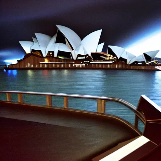 Image similar to a huge tornado going through the sydney opera house, photorealistic, handheld