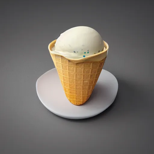 Image similar to ice cream made of sushi, 8 k, hyper realism, octane render