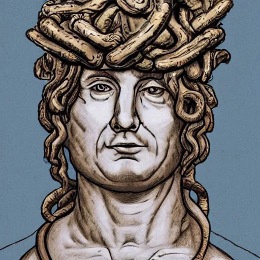 Image similar to the pope as medusa
