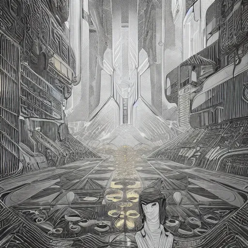 Prompt: silver and gold art deco style ink drawing of alchemy concept, detailed, Vibrant volumetric natural light, high contrast In style of Josan Gonzalez and Mike Winkelmann and andgreg rutkowski