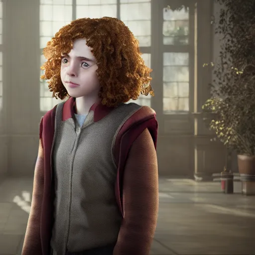 Image similar to sophia lillis as hermione granger, detailed, unreal engine 5, 8 k