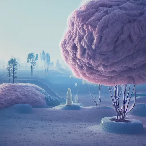 Prompt: landscape by mike winkelmann