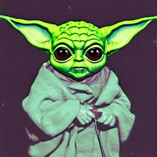 Image similar to Baby Yoda as a sith lord