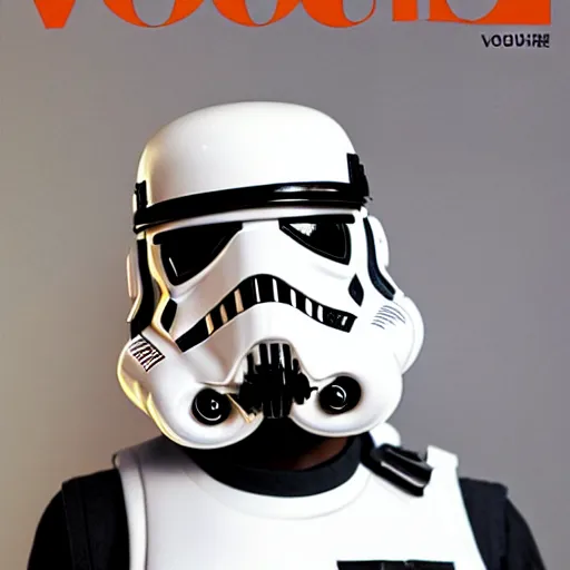 Image similar to stormtroopers in gyaru fashion on the cover of vogue, fashion photography, highly detailed