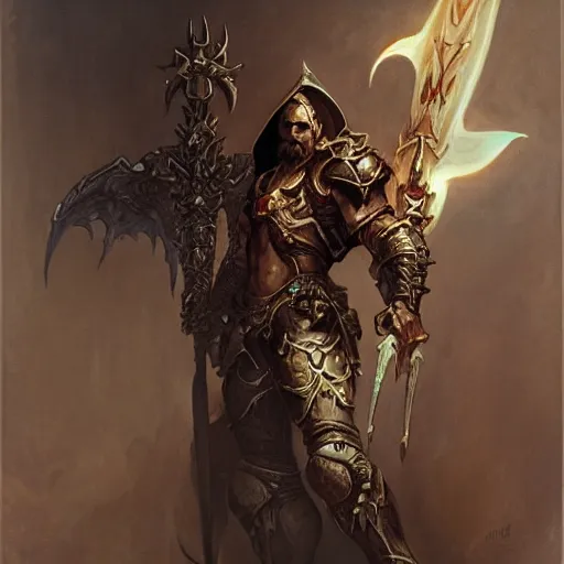 Image similar to diablo iii demonhunter, character art, detailed, by gaston bussiere, j. c. leyendecker, craig mullins