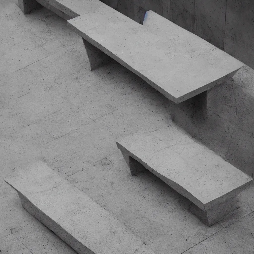 Prompt: insanely detailed concrete bench, minimal, dramatic lighting and composition, trending on artstation, concept art