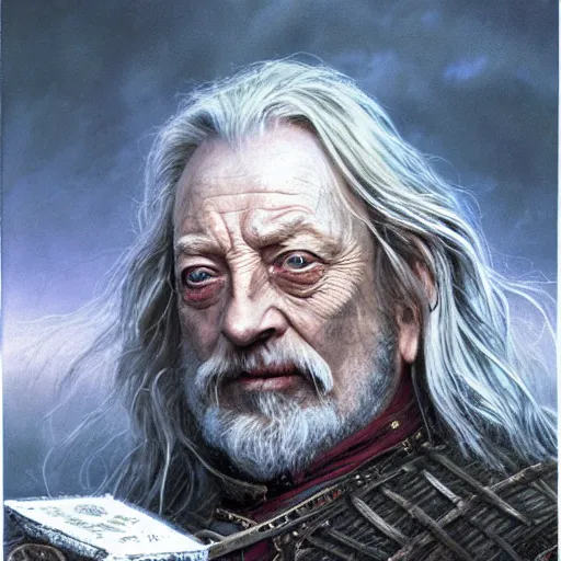 Image similar to old wise king Theoden of Rohan by Mark Brooks, Donato Giancola, Victor Nizovtsev, Scarlett Hooft, Graafland, Chris Moore