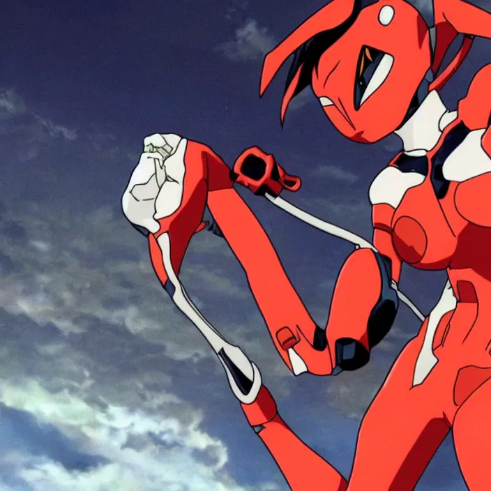 Prompt: megan fox in neon genesis evangelion