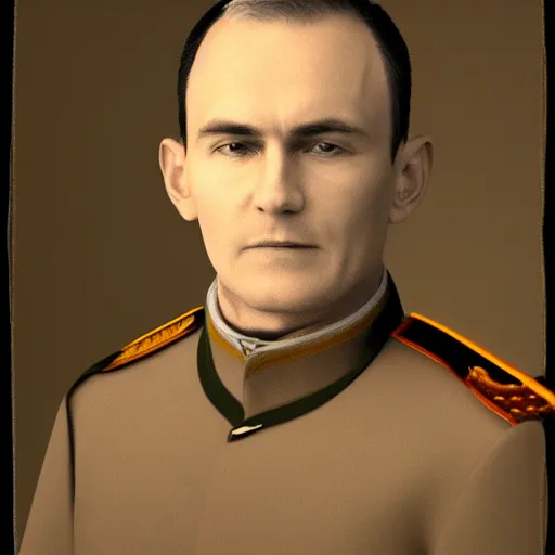 Prompt: Stepan Bandera, portrait, beautiful, 8k render, full HD