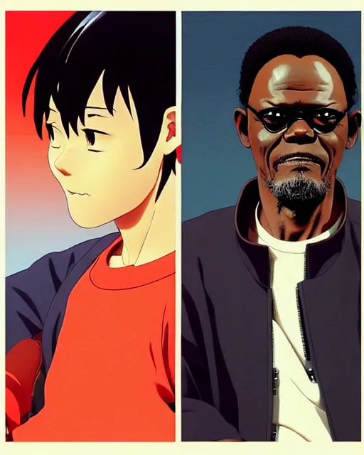 Prompt: Anime as Samuel L. Jackson playing a prawn || cute-fine-face, pretty face, realistic shaded Perfect face, fine details. Anime. realistic shaded lighting poster by Ilya Kuvshinov katsuhiro otomo ghost-in-the-shell, magali villeneuve, artgerm, Jeremy Lipkin and Michael Garmash and Rob Rey as Prawn in Ocean cute smile