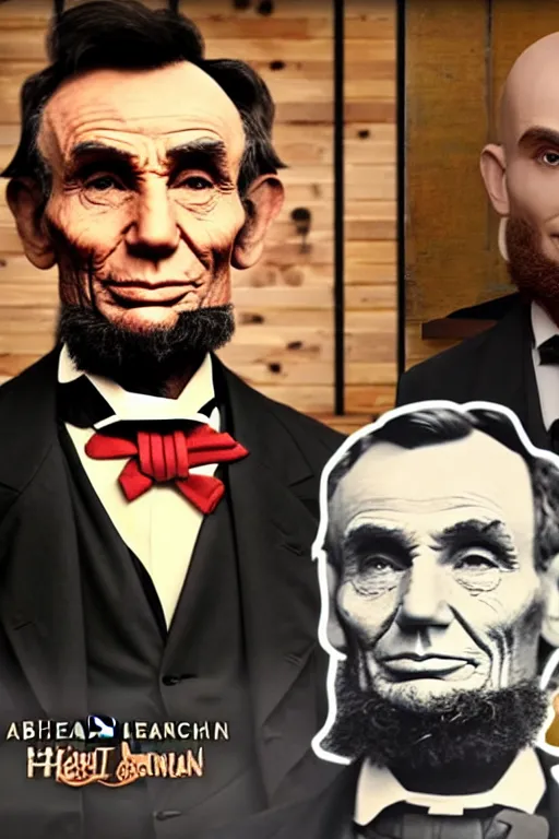 Prompt: abraham lincoln on hot ones with sean evans