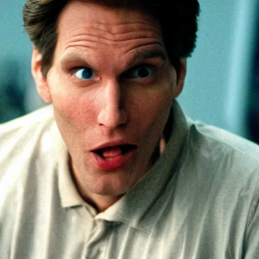 Image similar to Live Action Still of Jerma in Weekend at Bernie's, real life, hyperrealistic, ultra realistic, realistic, highly detailed, epic, HD quality, 8k resolution, body and headshot, film still