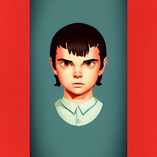 Image similar to face icon stylized minimalist stranger things, loftis, cory behance hd by jesper ejsing, by rhads, makoto shinkai and lois van baarle, ilya kuvshinov, rossdraws global illumination