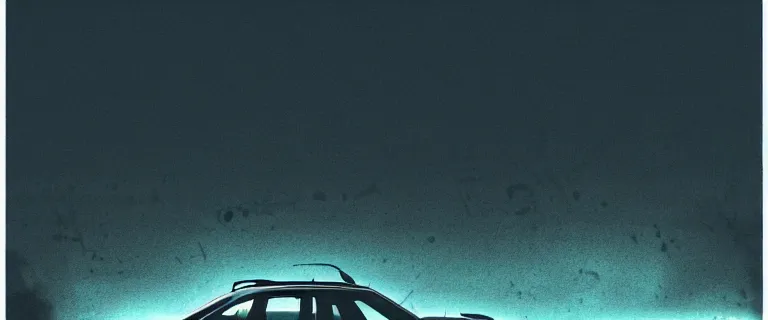 Image similar to Aqua Metallic Audi 80 RS 2 Avant (1995), black car, a gritty neo-noir, dramatic lighting, cinematic, eerie person silhouette, death, homicide, establishing shot, extremely high detail, photorealistic, cinematic lighting, artstation, by simon stalenhag, Max Payne (PC) (2001) winter new york at night, flashing lights, Poets of the Fall - Late Goodbye